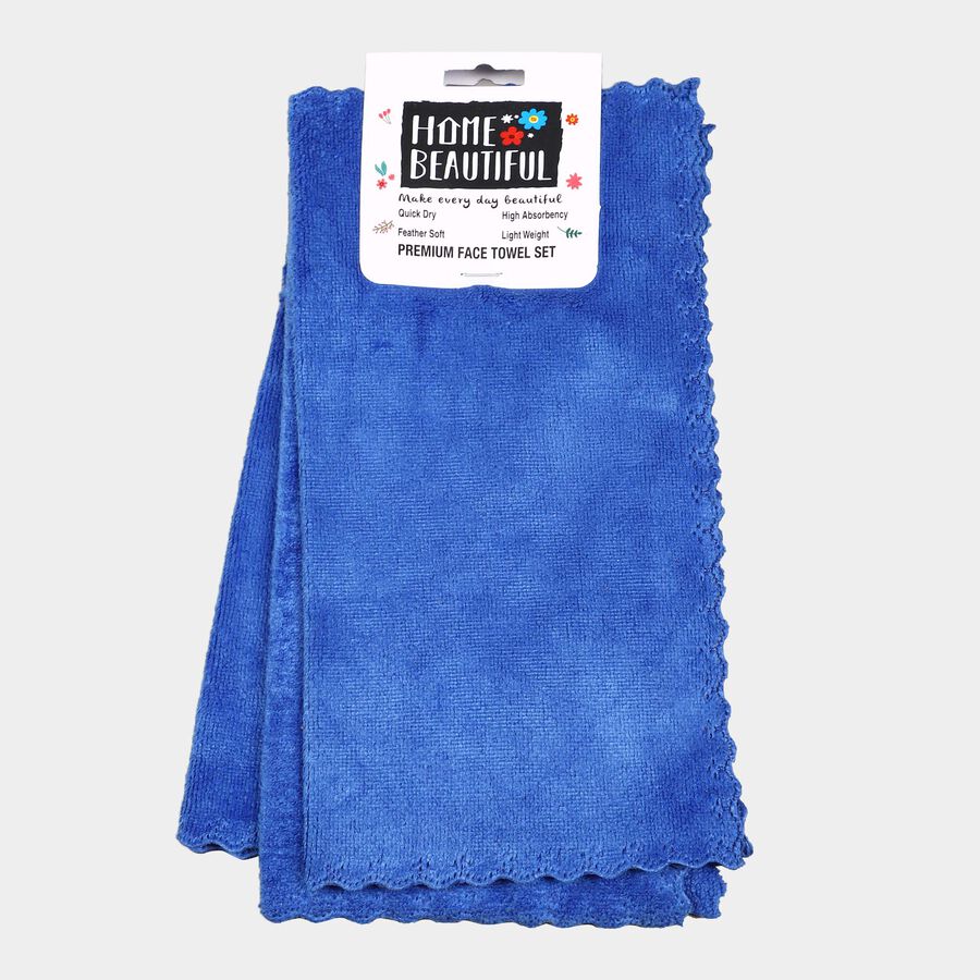 Microfiber Face Towel, Set of 3, 320 GSM, 25 X 25 cm, , large image number null