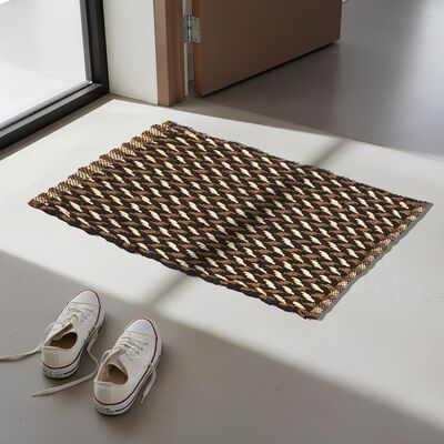 Brown Polyester Cotton Door Mat