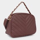Women's Brown Polyurethane Handbag, , small image number null