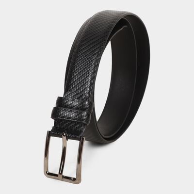 Men's Black Polyurethane Formal Belt