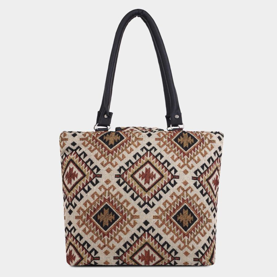 Women's Beige Fabric Hand Bag, , large image number null
