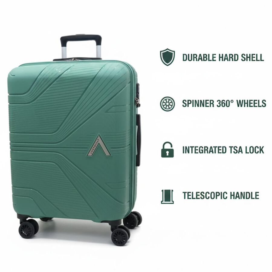 8-Wheel Polypropylene Hard Case Trolley, Set of 2, , large