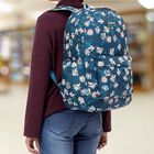 Women's Blue Fabric Backpack, , small image number null