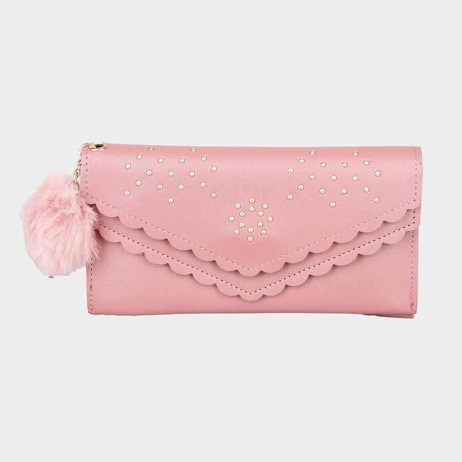 Women's Polyurethane Envelope/Zipper Hand Pouch, , large image number null