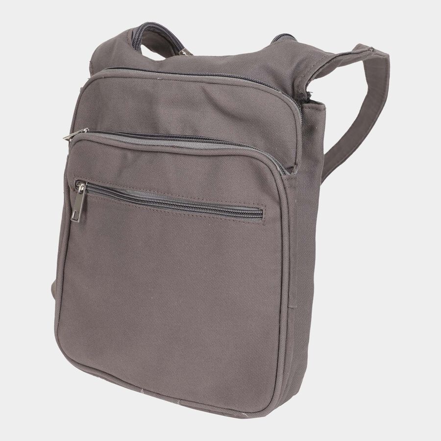 Men's Grey Canvas Sling Bag, , large image number null
