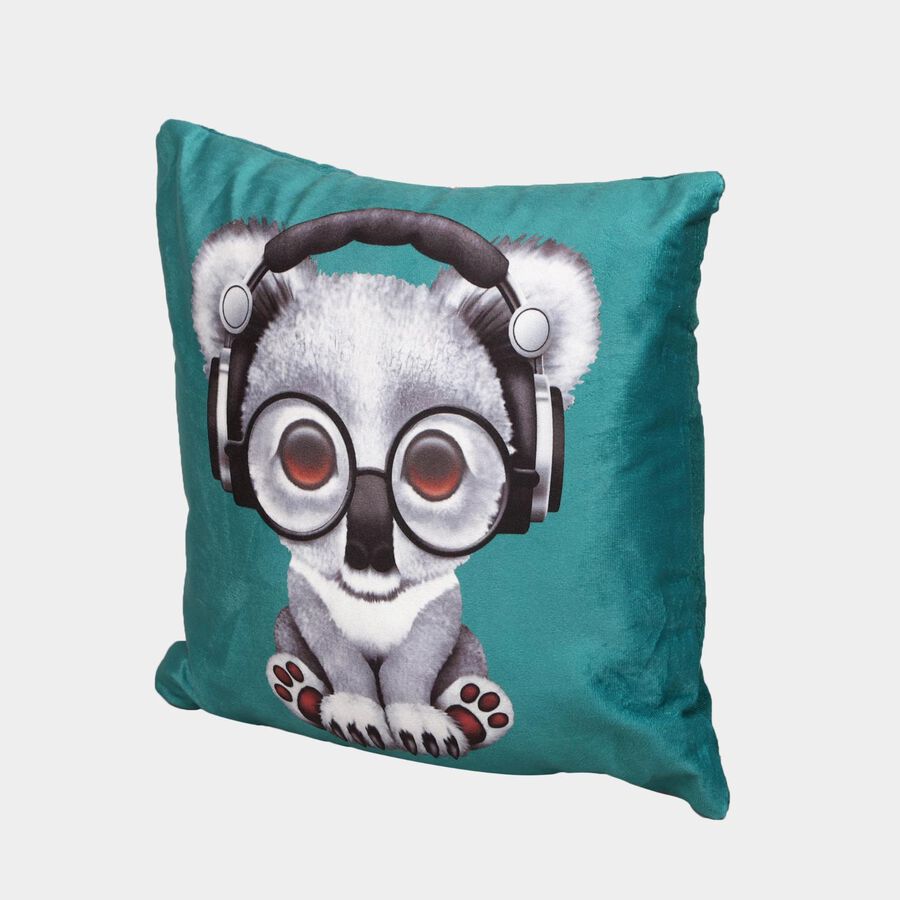 Teal Animal Printed Cushion, , large