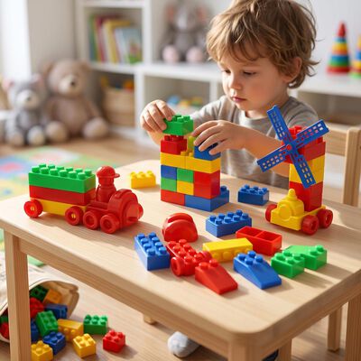 APEX Pre School Building Blocks Plastic Set