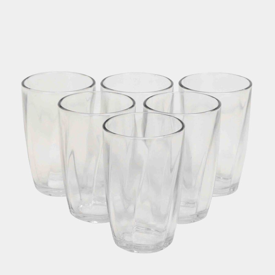 220 ml Glass Tumbler, Set of 6, , large image number null