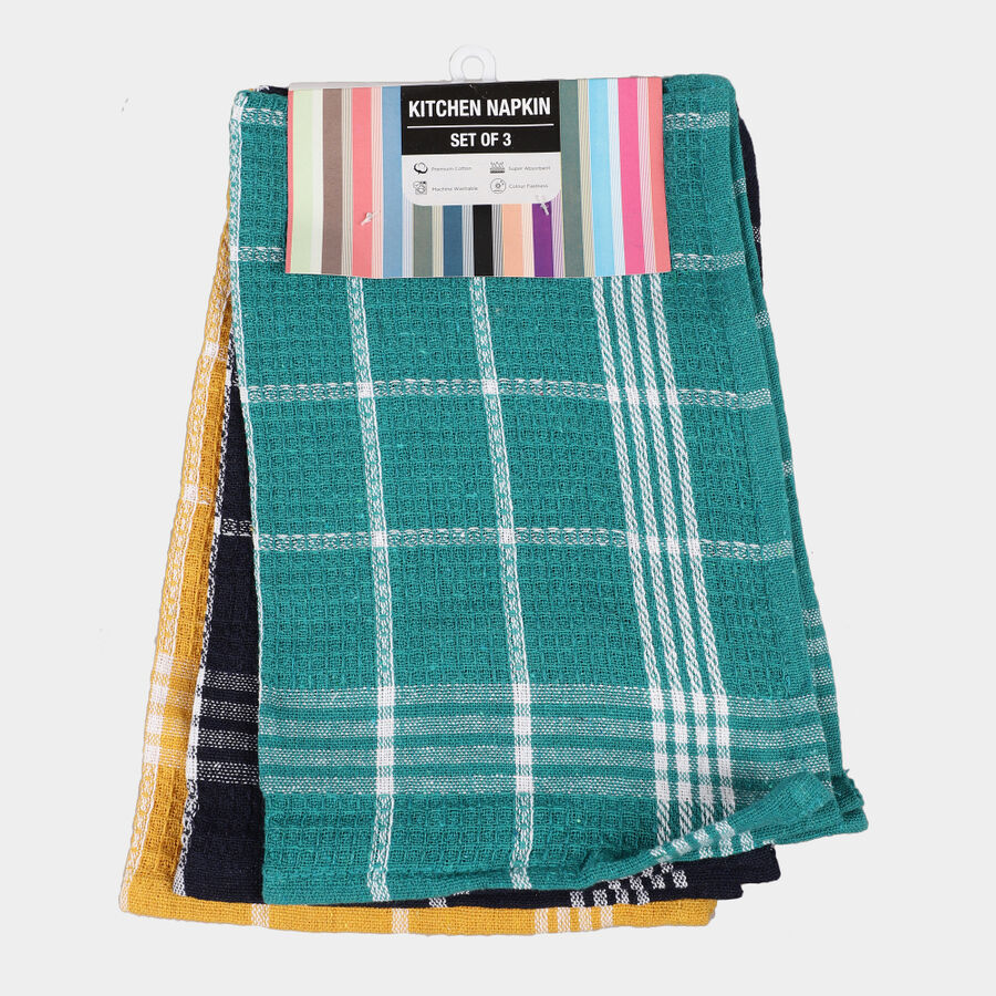 Blue Cotton Kitchen Napkin, , large image number null