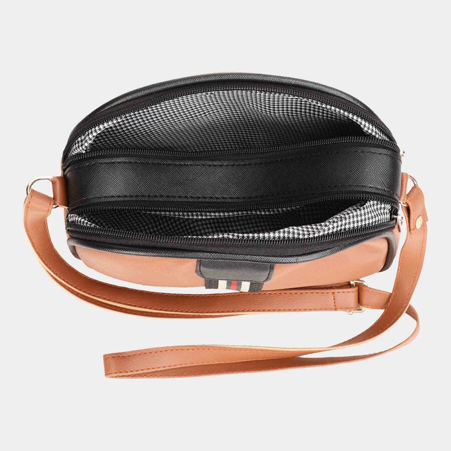 Women's Tan Polyurethane Handbag, , large image number null