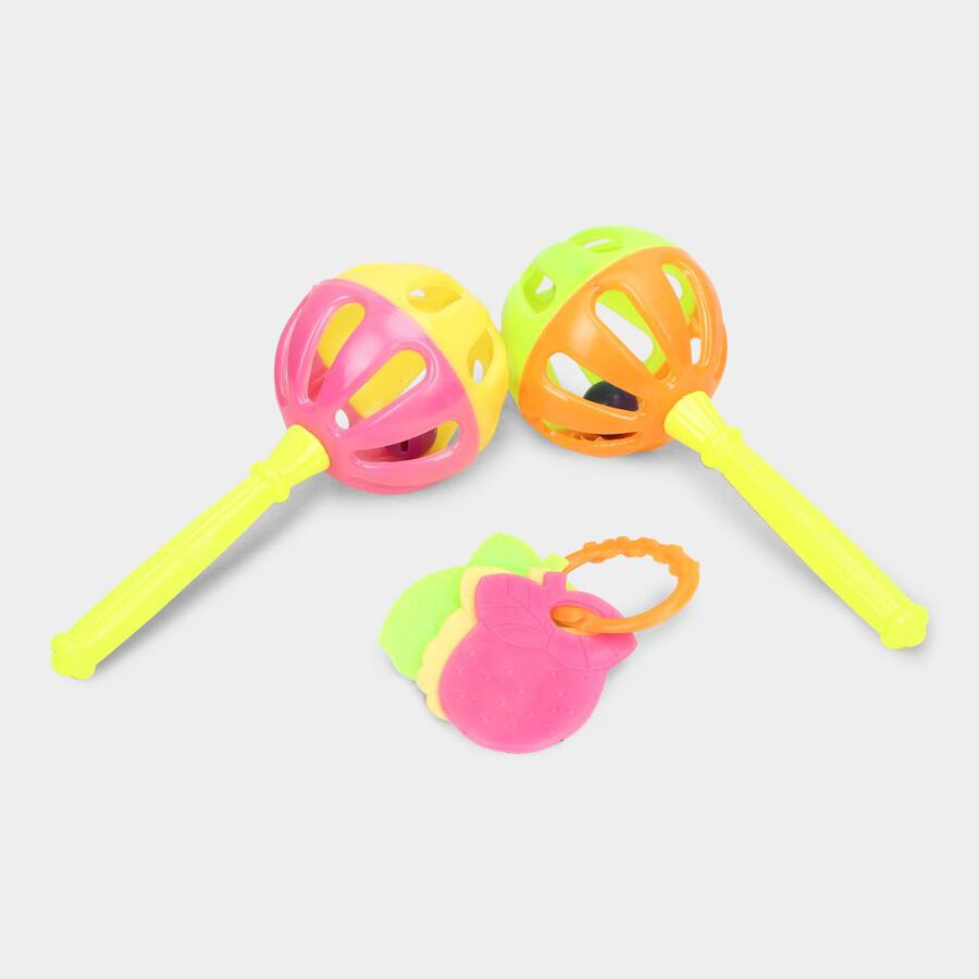Baby Rattles, Set of 3(Colour/Design May Vary), , large image number null
