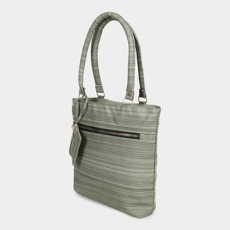 Women's Olive Green Polyurethane Tote Bag, , large image number null