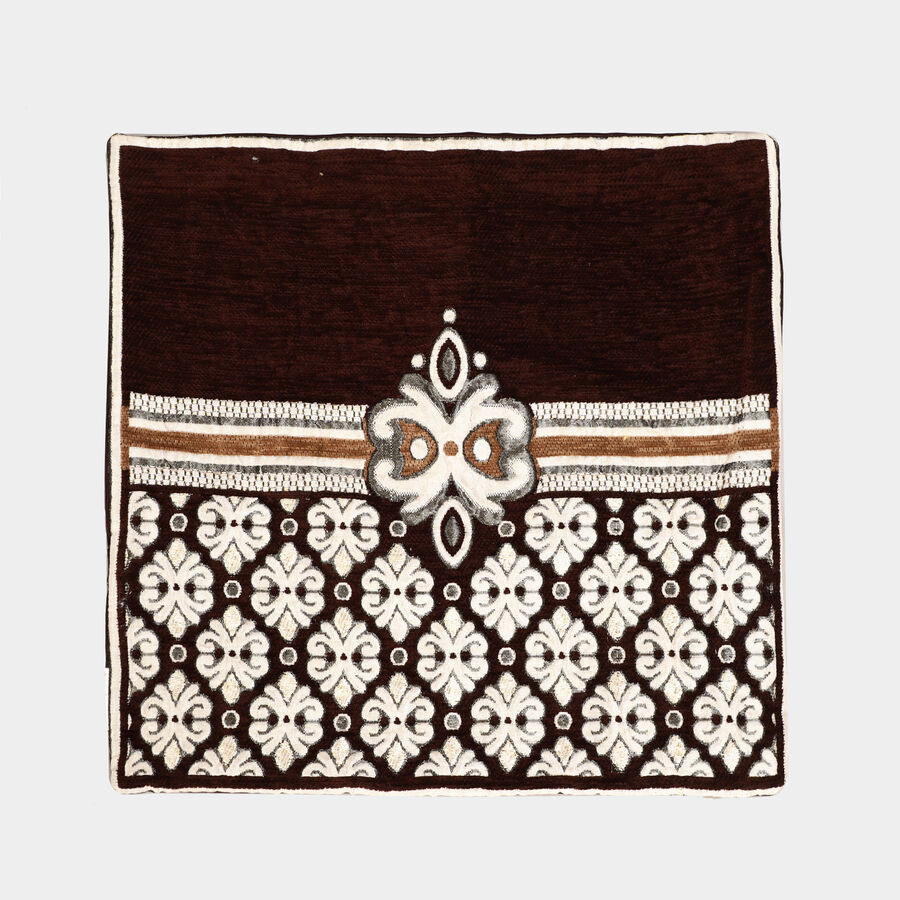 Brown Polyester Cushion Cover, , large image number null