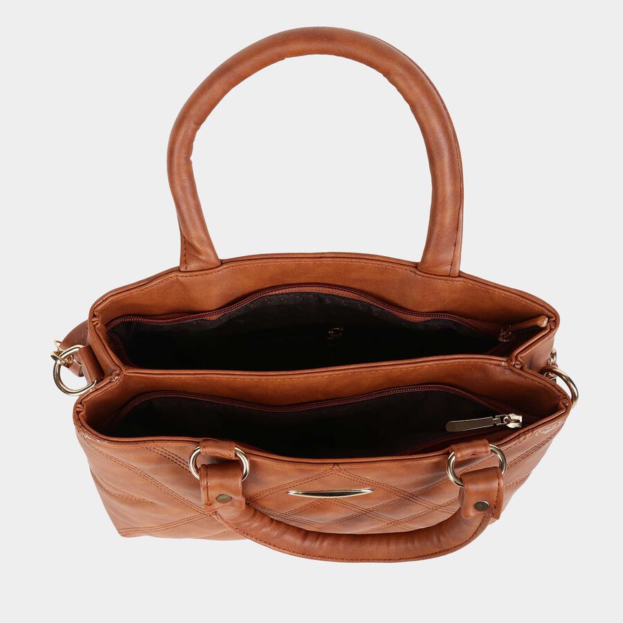 Tan Polyurethane Baguette Bag, , large image number null