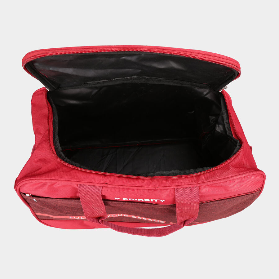 Red Polyester Duffle Bag, , large