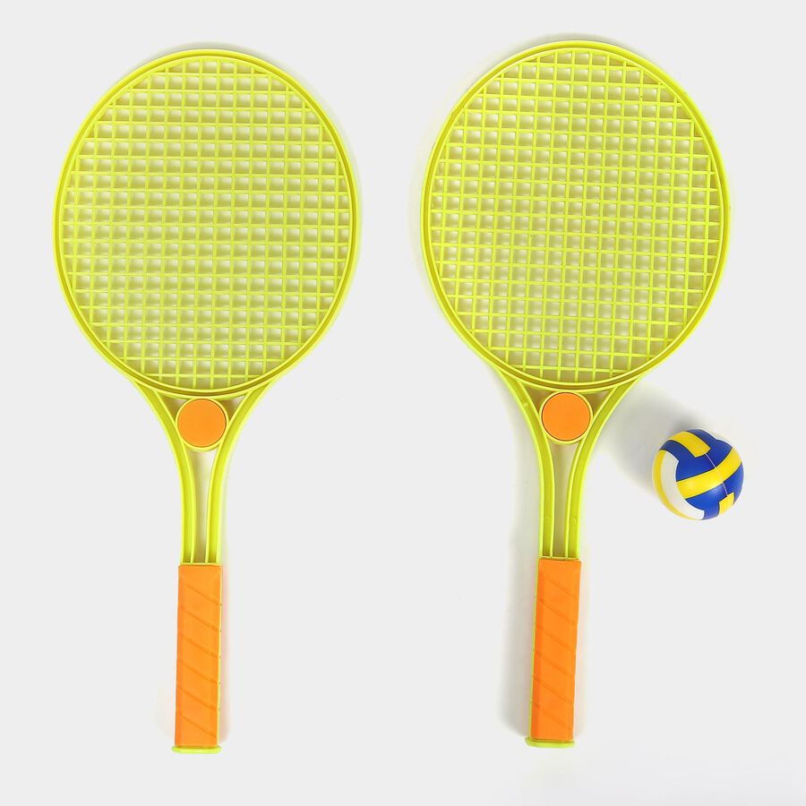 Toy Tennis Racquet Set - Colour/Design May Vary, , large image number null