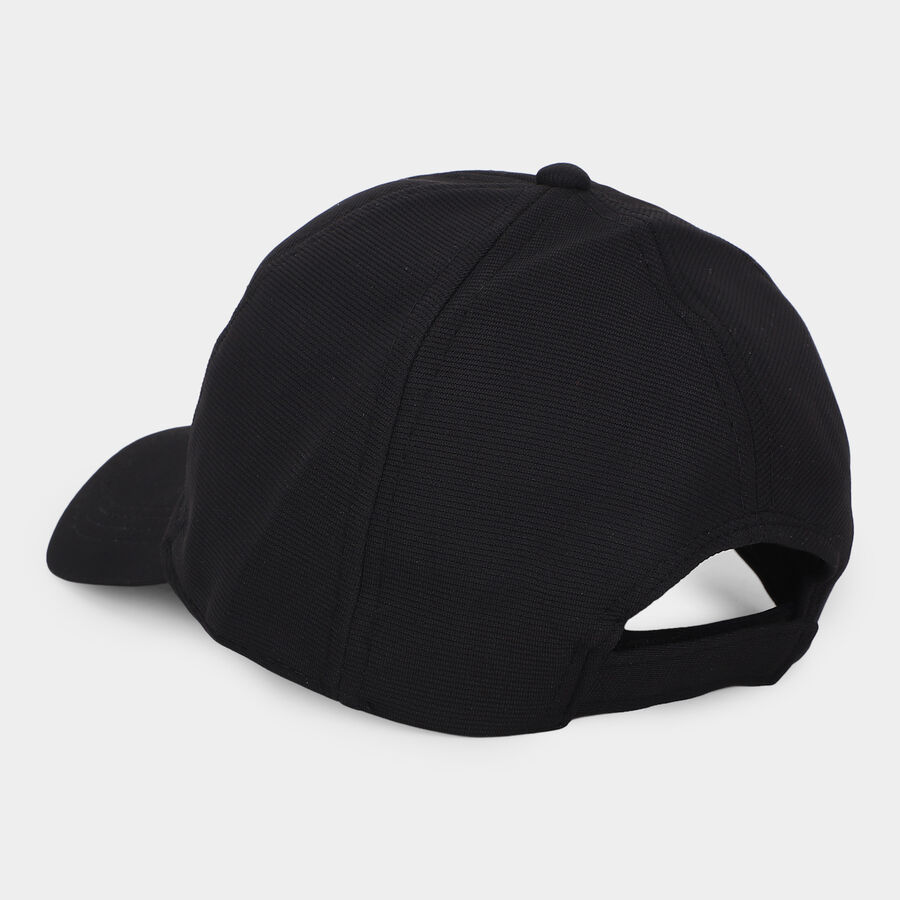 Men's Black Fabric Cap, , large