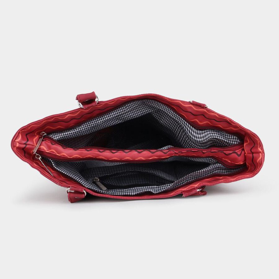 Women's Maroon Polyurethane Hand Bag, , large image number null