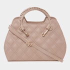 Women Quilted Beige Handbag, , small image number null