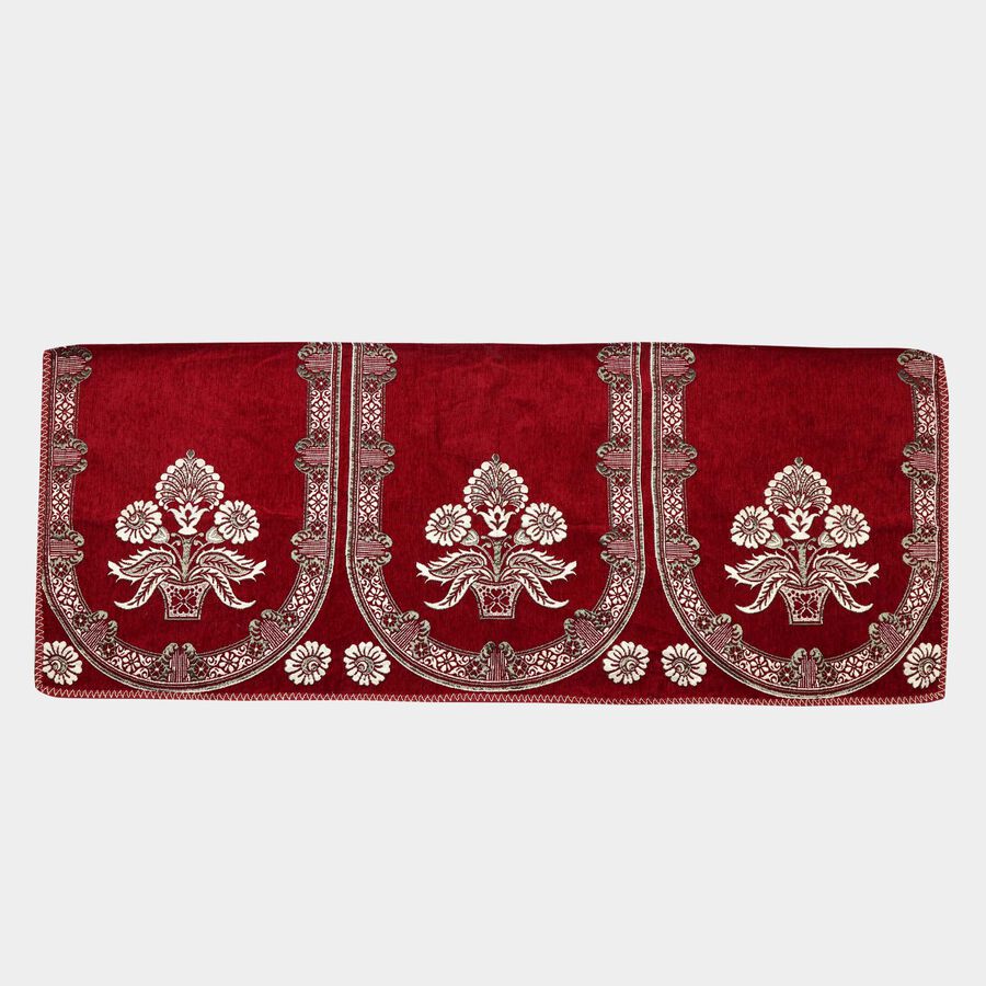 Maroon Chenille Sofa Cover Set of 10, , large image number null