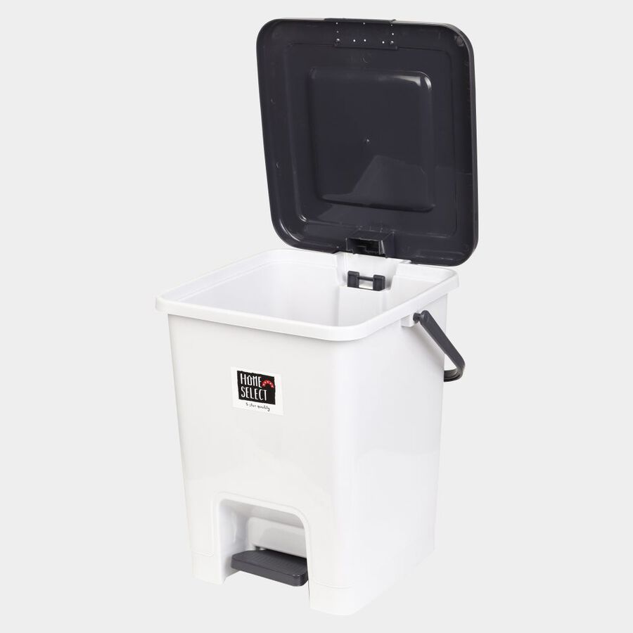 15 L White Plastic Dustbin, , large image number null