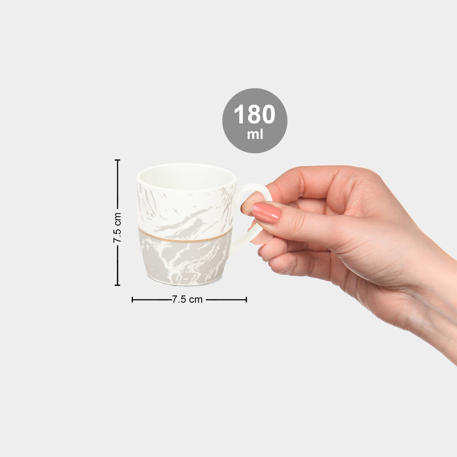 Bone China Mug, 180 ml, Set of 6, , large image number null