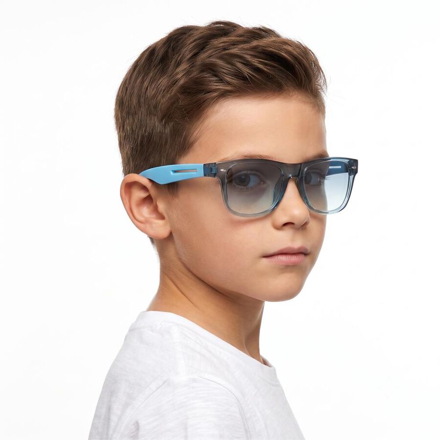 Kid's Blue Frame Sunglasses, , large