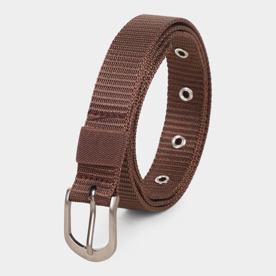 Women's Brown Nylon and Polyester Belt, , large
