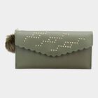 Women's Olive Polyurethane Hand Pouch, , small image number null