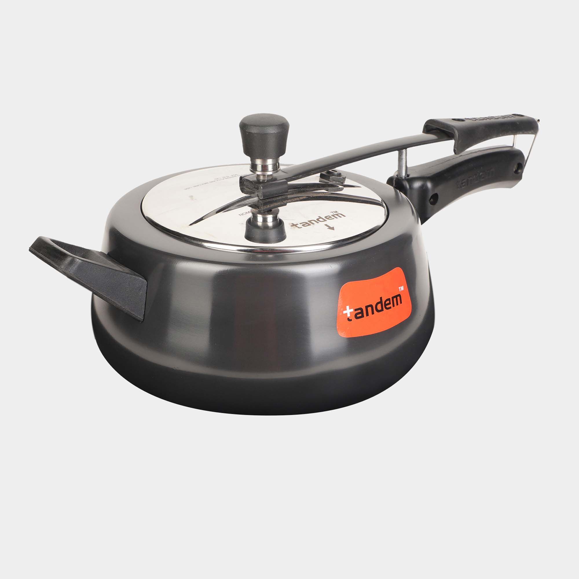 Tandem 5 L Induction Pressure Cooker Hard Anodized Pot Steel