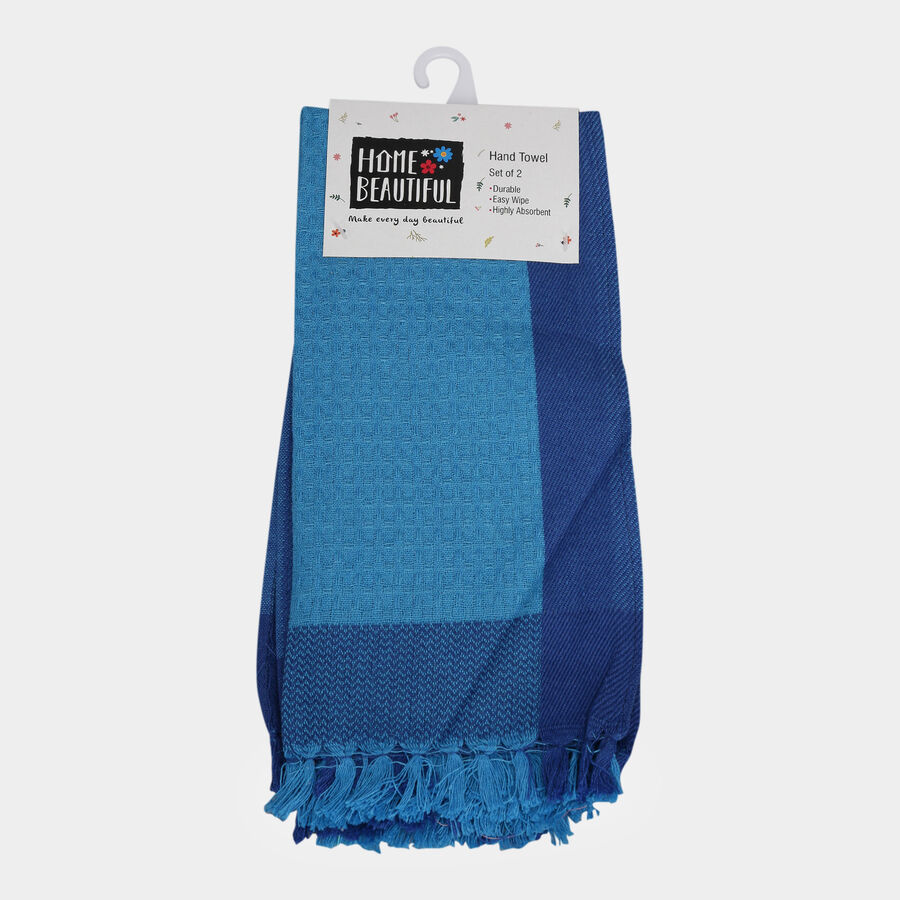 Cotton Hand Towel, Set of 2, 210 GSM, 40 X 60 cm, , large image number null