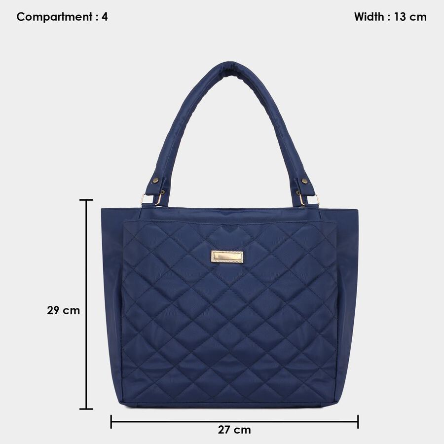 Women's Blue Polyurethane Hand Bag, , large image number null