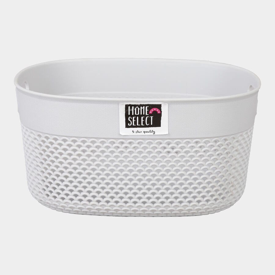 Grey Plastic Basket, , large image number null