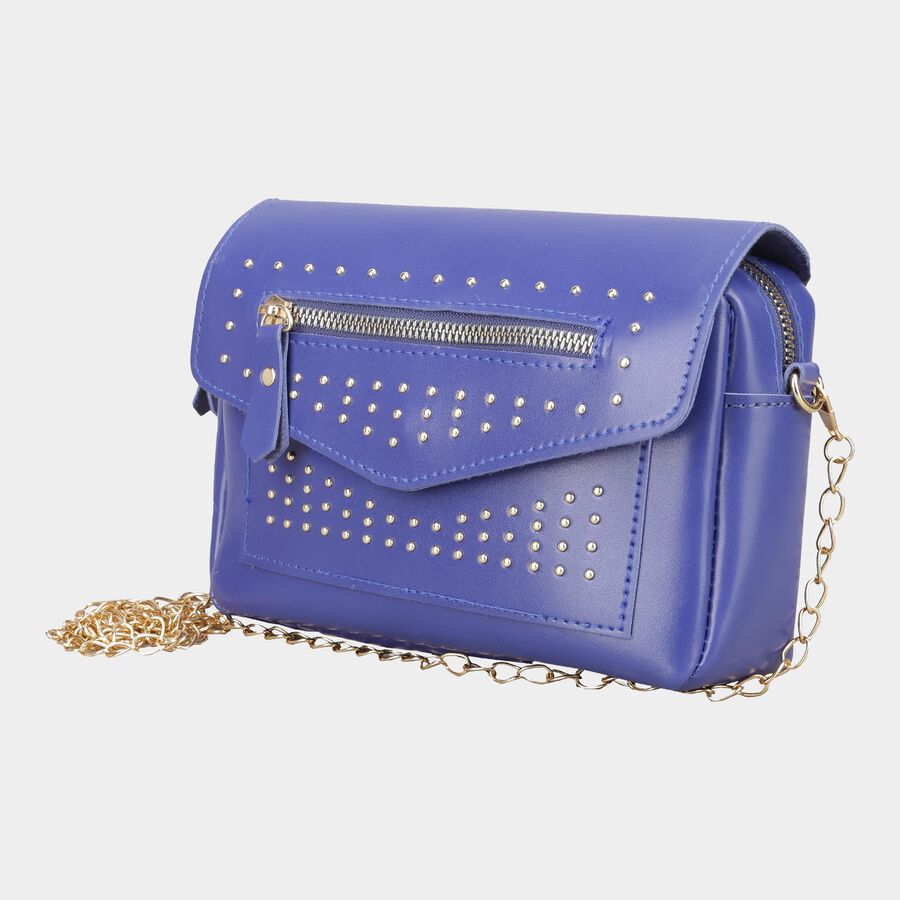 Women's Polyurethane Envelope/Zipper Sling Bag, , large image number null