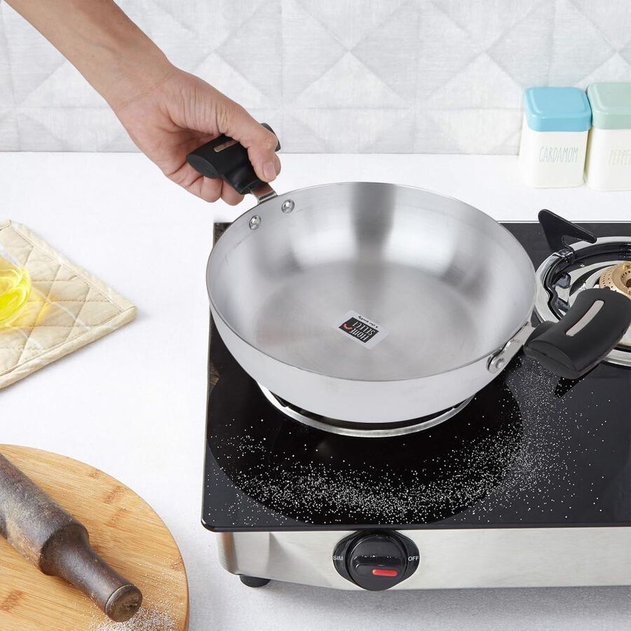 2 L Aluminum Kadhai, Induction Compatible, , large image number null