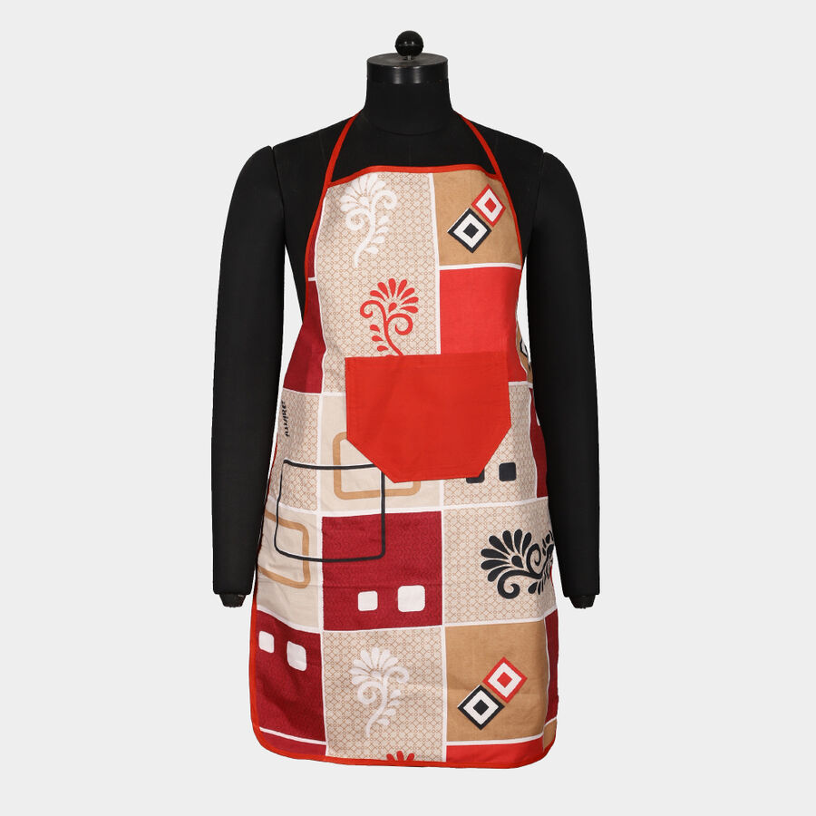 Beige Polyester Cotton Apron, , large image number null