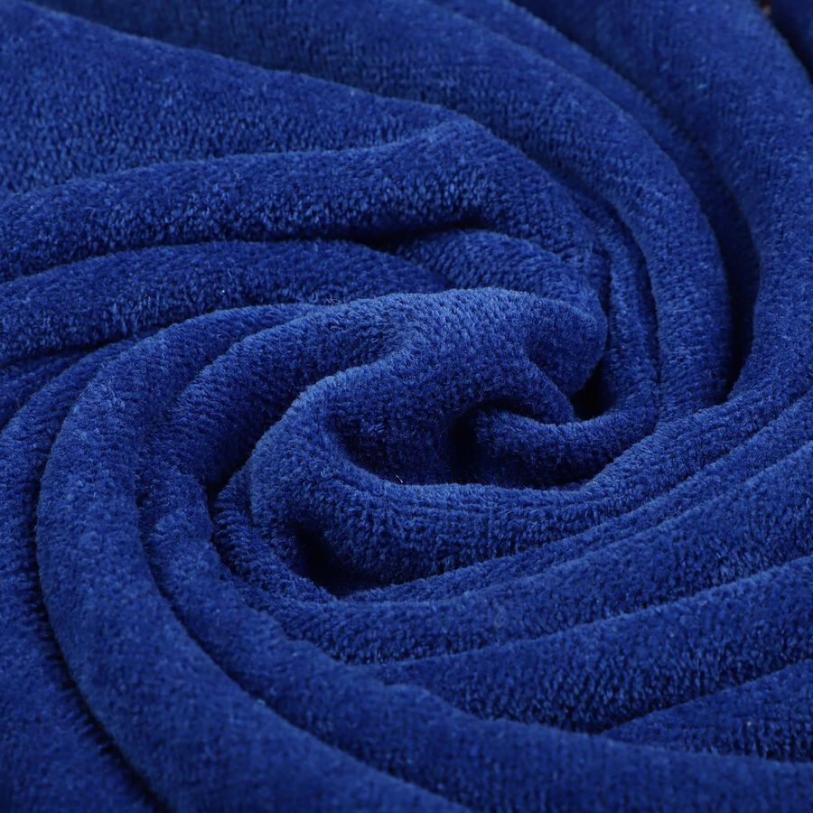 370 GSM Blue Cotton Bath Towel, , large image number null