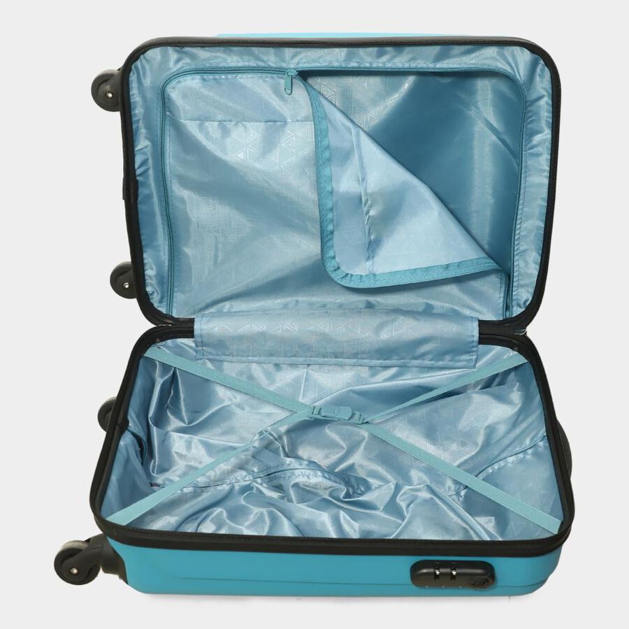 4-Wheel Light Blue Polypropylene Hard Case Trolley, Small, , large image number null