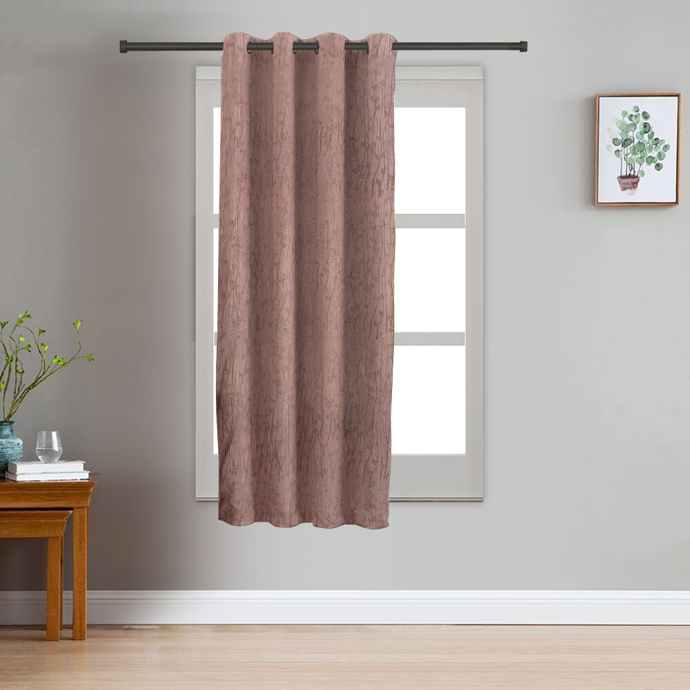 Home Beautiful                         5 ft. Brown Polyester Curtain