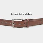 Men's Brown Polyurethane Formal Belt, , small image number null