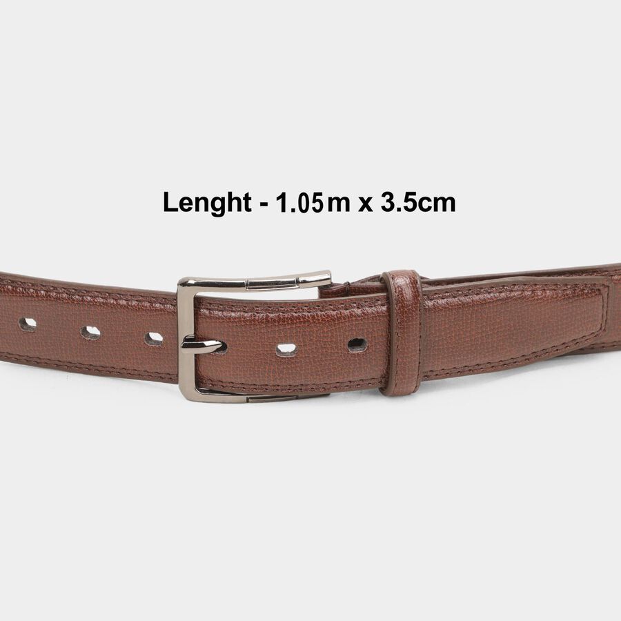 Men's Brown Polyurethane Formal Belt, , large image number null