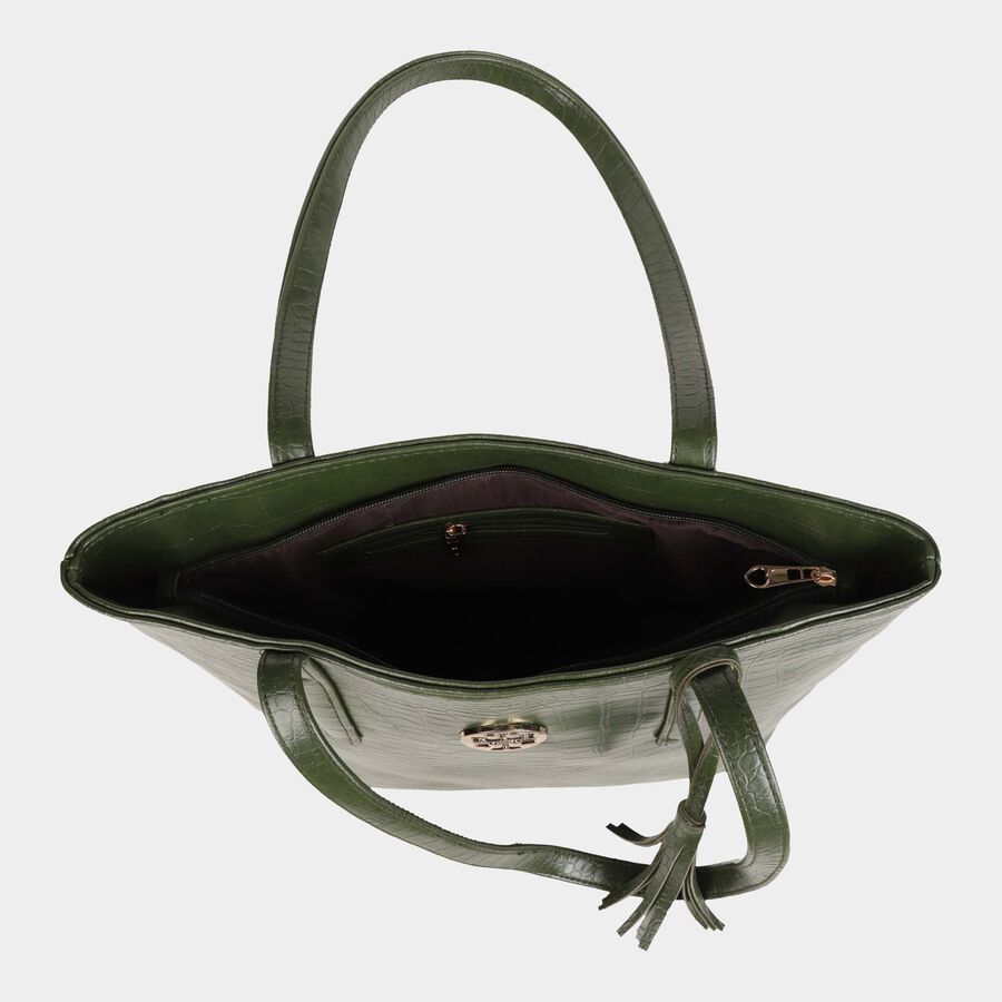 Women's Polyurethane Tote Bag, Textured, Medium Size, , large image number null