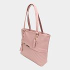 Women's Pink Polyurethane Tote Bag, , small image number null