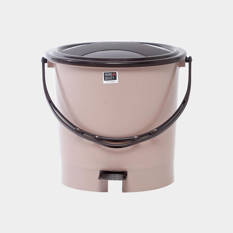 6.2 L Brown Plastic Dustbin, , large image number null