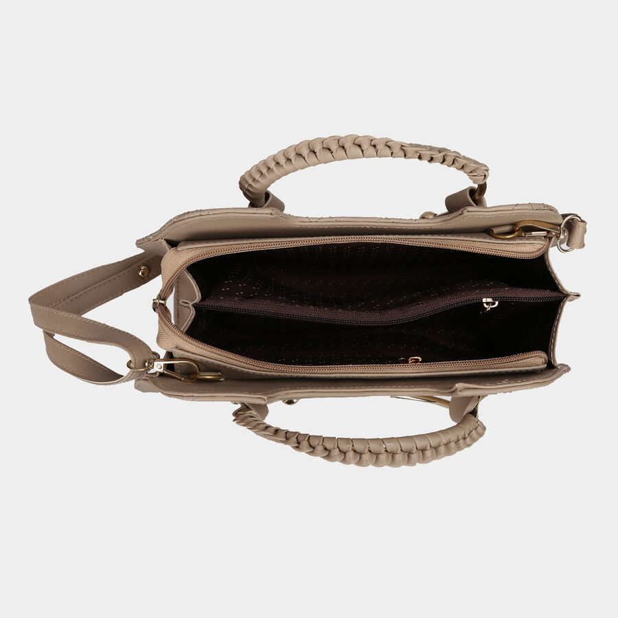 Women Solid Grey Handbag, , large image number null