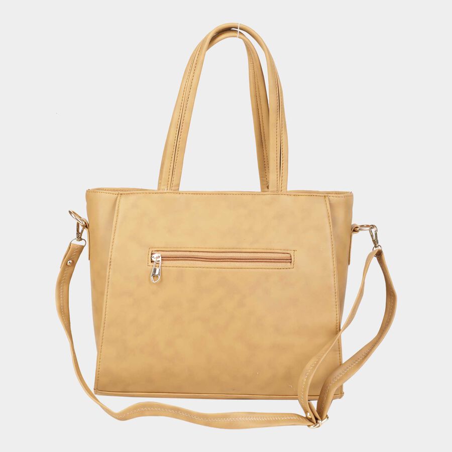Women's Polyurethane Satchel, Quilted, Medium Size, , large image number null