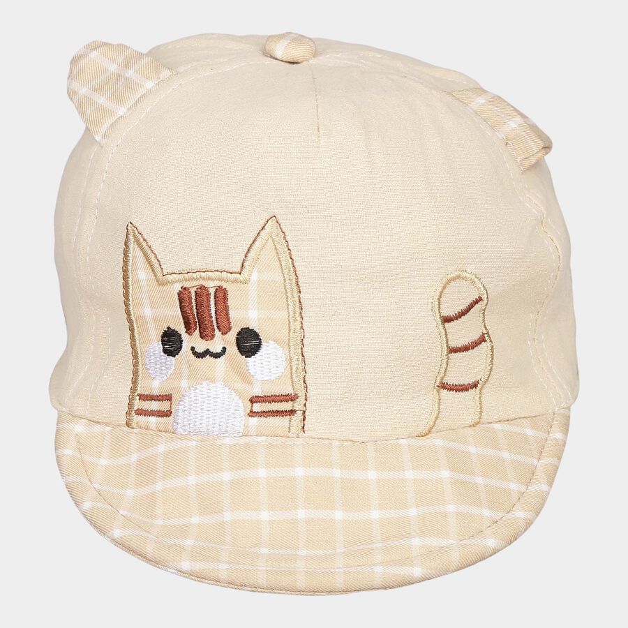 Kids' Off-white Nylon Cap, , large image number null