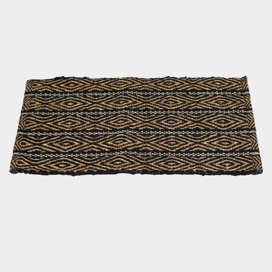 Black Polyester Cotton Door Mat, , large image number null