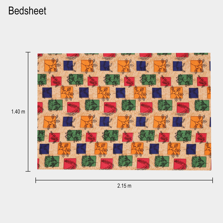 Yellow Microfiber Single Bedsheet, , large image number null