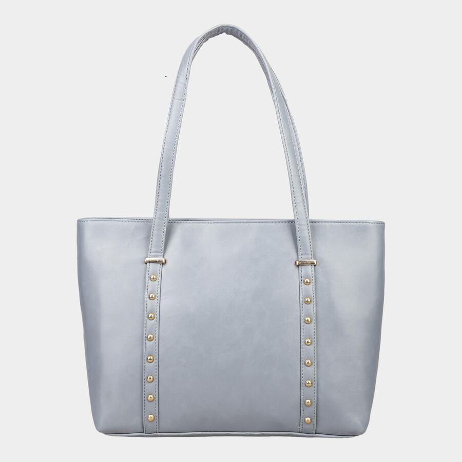Women's Blue Polyurethane Tote Bag, , large image number null